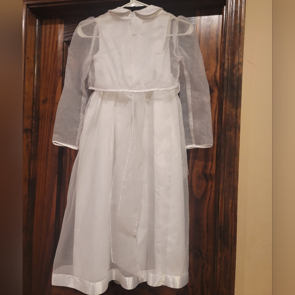 Bonnie Jean Communion Confirmation floral wedding flower girl dress + jacket 7 8 - Picture 4 of 9